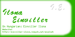 ilona einviller business card